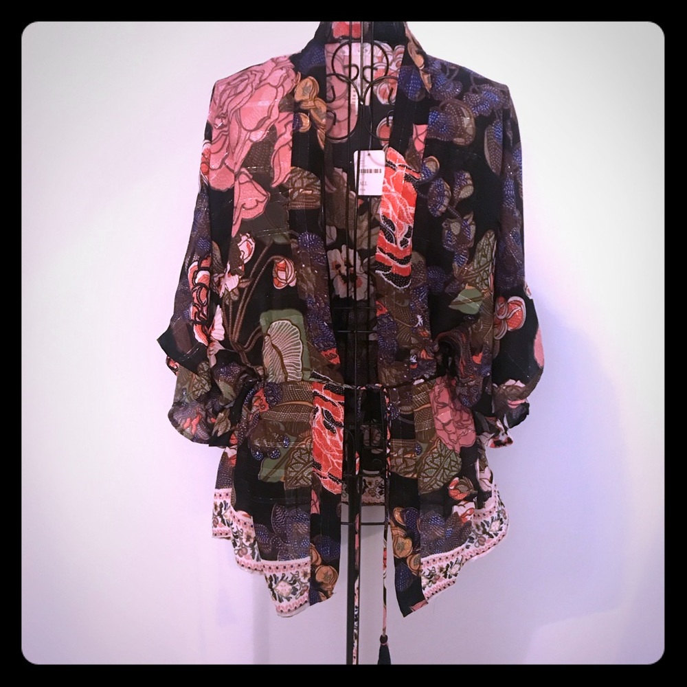 Free People boho glam kimono cardigan